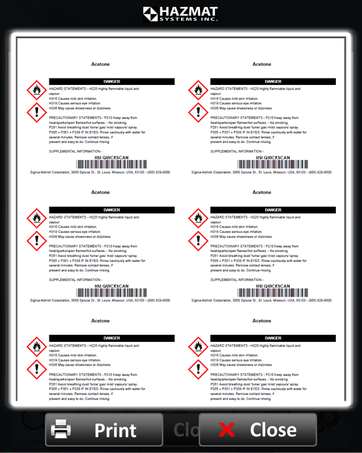 Workers can quickly and easily generate fully compliant GHS and WHMIS labels themselves